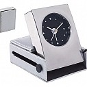 Ceasuri promotionale de birou, in carcasa din imitatie de piele cu metal - Macau 0401517