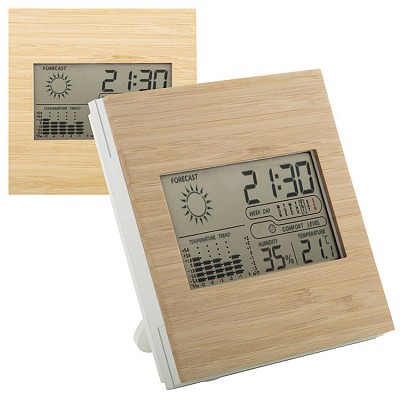 AP810462 ceasuri de birou din lemn de bambus cu afisaj mare