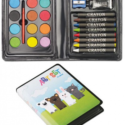 MO7315 seturi de pictura si desen cu 24 de culori in cutie din PVC